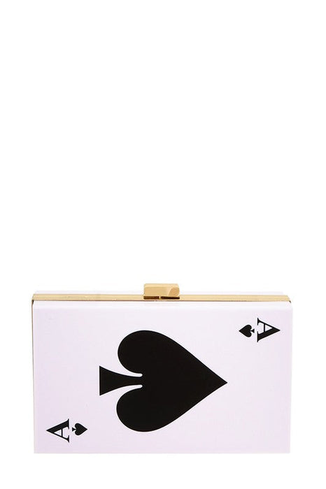 Ace of Spades Card Clutch Evening Bag