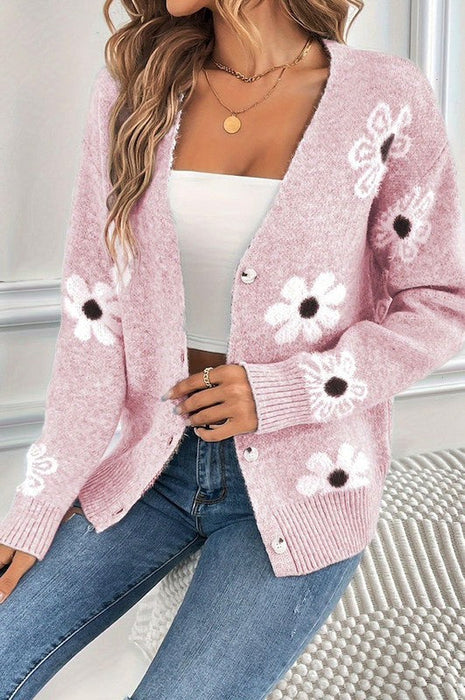 Floral Pattern Cardigan