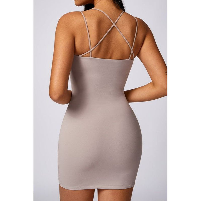 Corseted suspenders wrap hip bodycon dresses