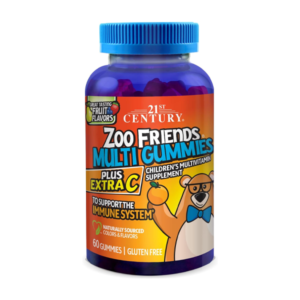 21st Century 21st Century Zoo Friends® MultiVitamin – 60 Gummies (Assorted Fruit Flavors) Vitamins & Supplements