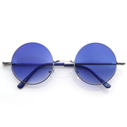 zeroUV Retro Hippie Metal Lennon Round Color Lens Sunglasses 8594 Sunglasses