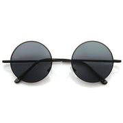 zeroUV Retro Hippie Metal Lennon Round Color Lens Sunglasses 8594 Sunglasses
