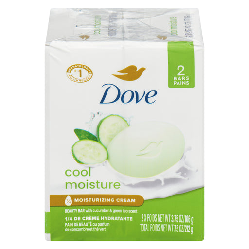 Dove Dove Cool Moisture Beauty Bar - 4.25 oz (2 Count) - Cucumber & Green Tea Bath & Body