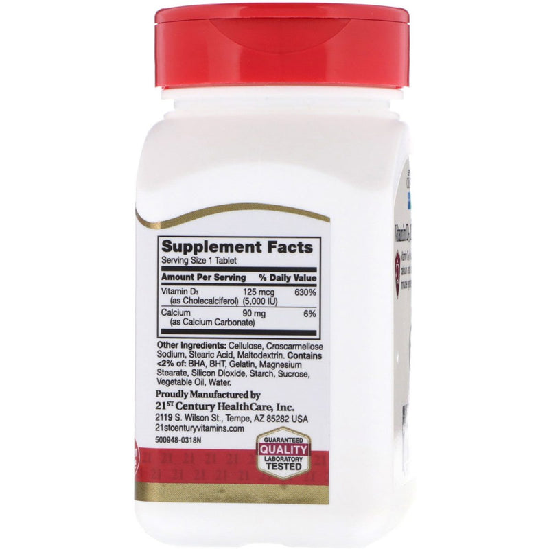 21st Century 21st Century Vitamin D3, Maximum Strength, 5000 IU, Tablets Vitamins & Supplements