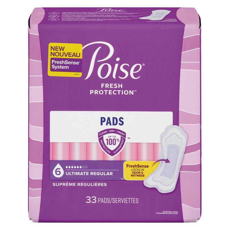 Poise Poise Regular Length Ultimate Absorbency Incontinence Pads Menstrual Pads Dim Gray