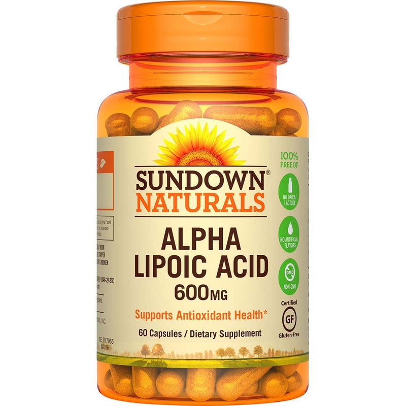 Sundown Naturals Sundown Naturals Super Alpha Lipoic Acid Capsules, 600 Mg Vitamins & Supplements