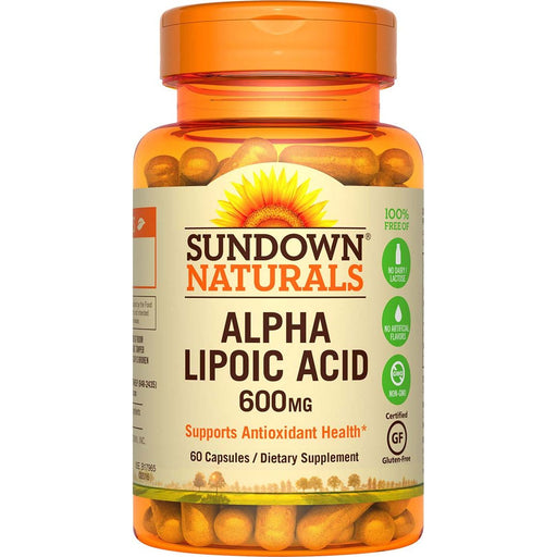 Sundown Naturals Sundown Naturals Super Alpha Lipoic Acid Capsules, 600 Mg Vitamins & Supplements White Smoke