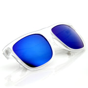 zeroUV Frosted Retro Flat Top Candy Color Mirrored Lens Sunglasses 8610 Sunglasses