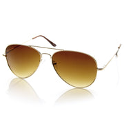 zeroUV Large Premium Metal Aviator Sunglasses W/ Spring Temples 1377 Sunglasses
