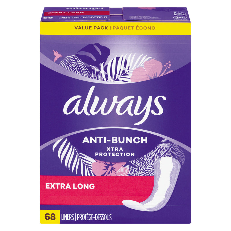 Always Always Daily Liners, Xtra Protection, Extra Long, Double Pack Health & Beauty