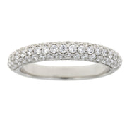 Bids.com Cubic Zirconium Wedding Band Ring Sterling Silver Rings