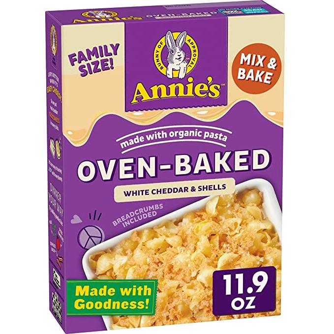 Annie's Homegrown - Baked Shells White Cheddar (Pack of 8 11.9oz)