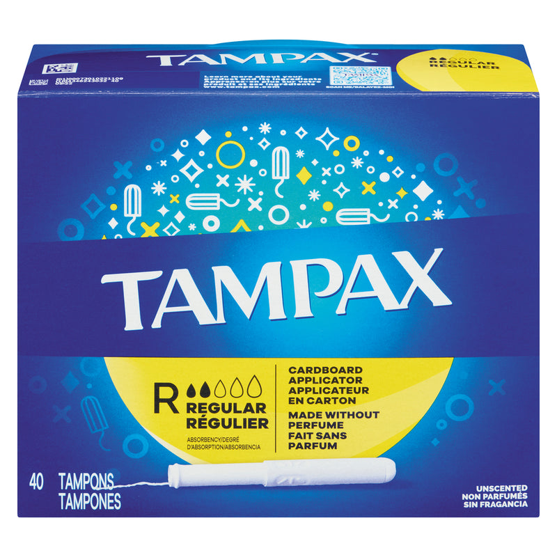 Tampax Tampax Cardboard Applicator Tampons Regular Absorbency Unscented Tampons