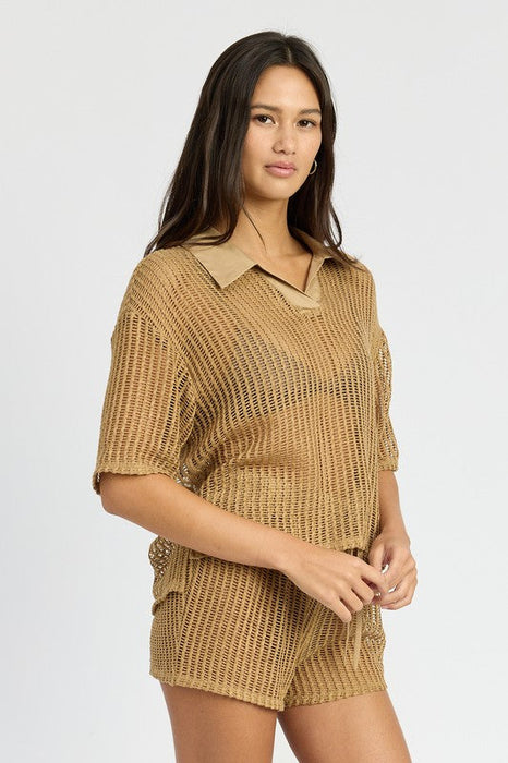 COLLARED LOUNGE SHIRT