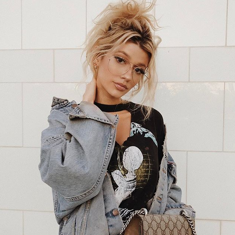 zeroUV Retro Full Metal Aviator Sunglasses With Clear Lenses Glasses 9591 Glasses