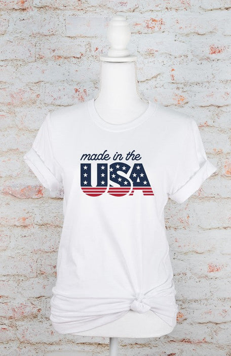 Made In The USA Crew Neck Graphic Tee