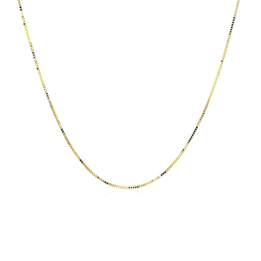 Bids.com 14k Yellow Gold Classic Box Chain 0.45mm Necklaces