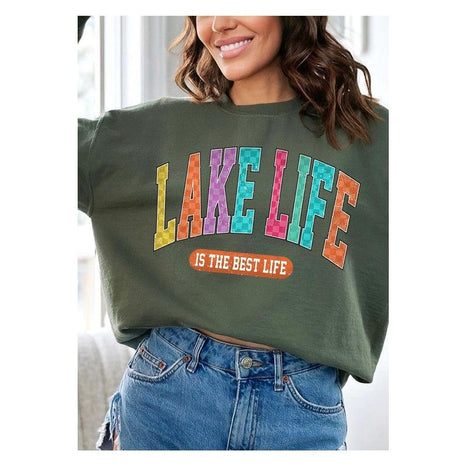 Lake Life Graphic Fleece Sweatshirts