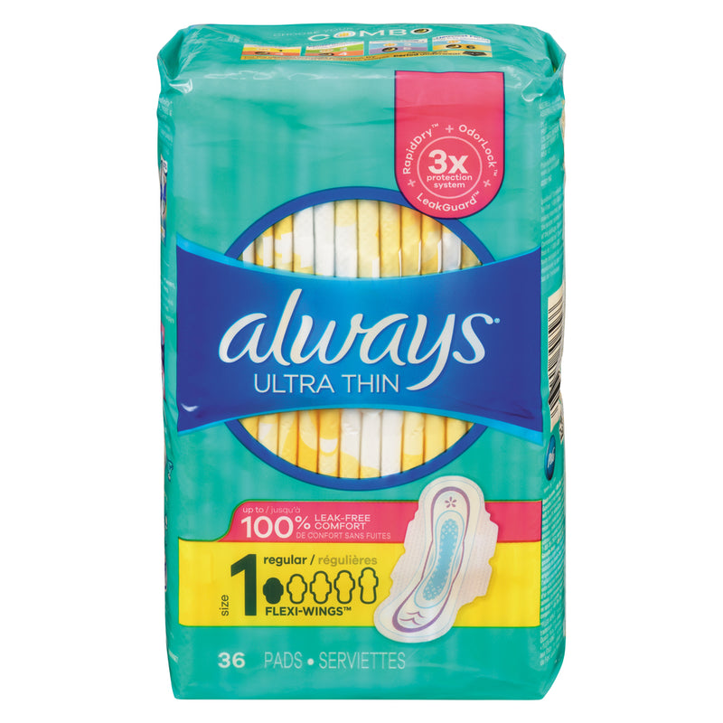 Always Always Ultra Thin Pads - Regular Size 1 Wings Health & Beauty