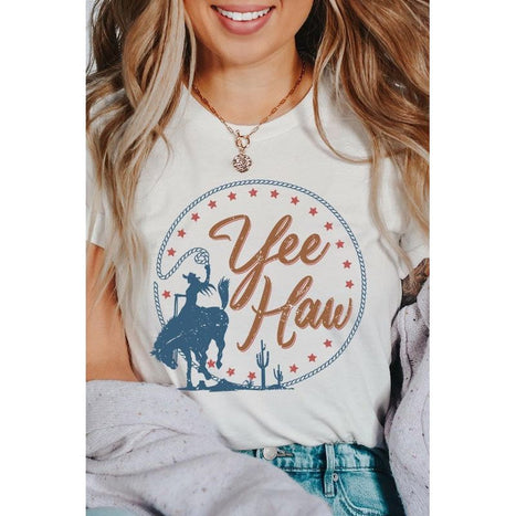 Yee Haw Cowgirl Graphic T Shirts