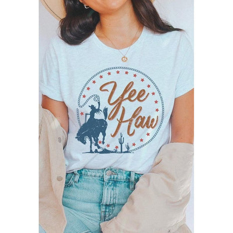 Yee Haw Cowgirl Graphic T Shirts