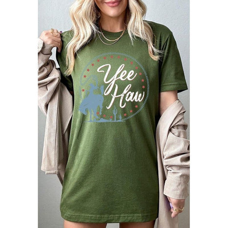 Yee Haw Cowgirl Graphic T Shirts