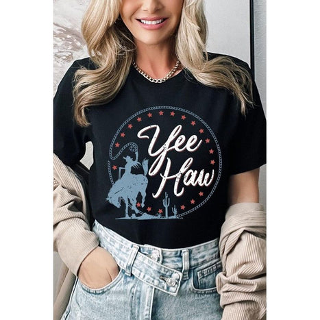 Yee Haw Cowgirl Graphic T Shirts