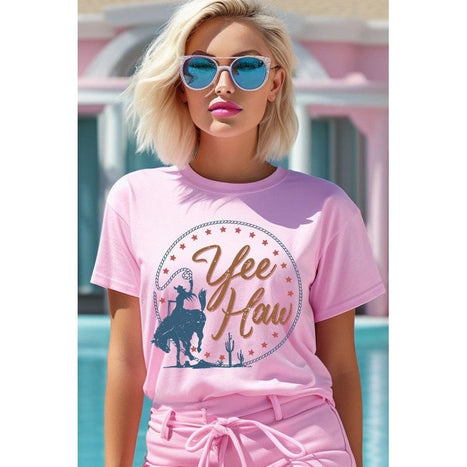 Yee Haw Cowgirl Graphic T Shirts