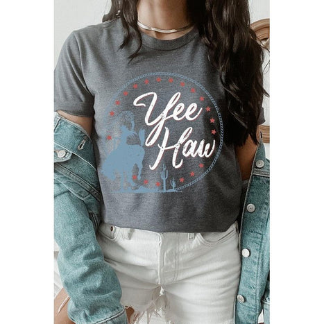 Yee Haw Cowgirl Graphic T Shirts