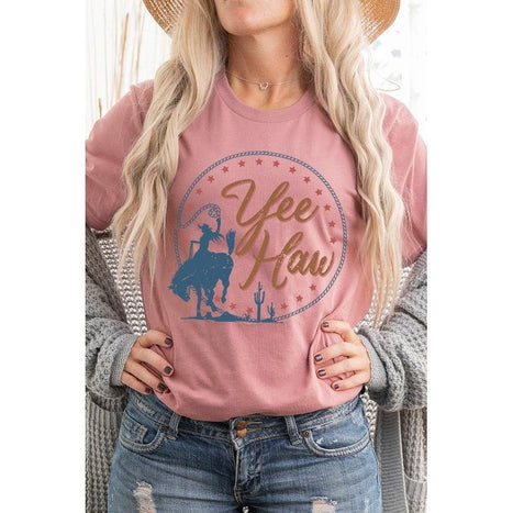 Yee Haw Cowgirl Graphic T Shirts