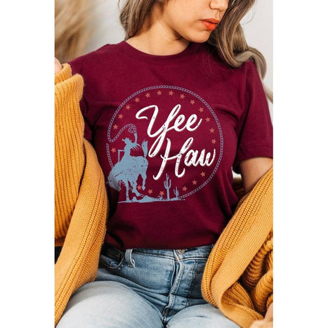 Yee Haw Cowgirl Graphic T Shirts