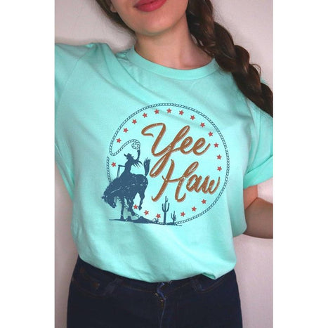 Yee Haw Cowgirl Graphic T Shirts