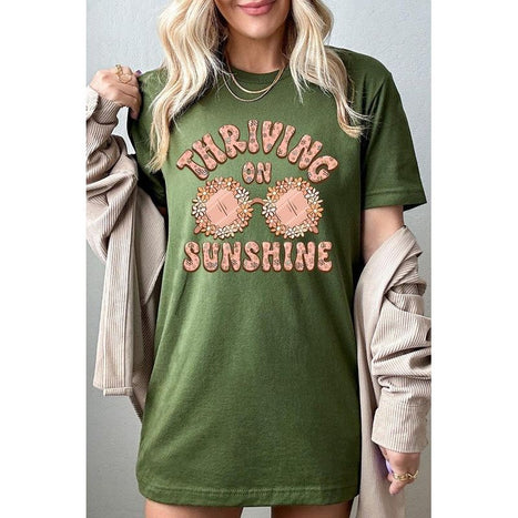 Thriving on Sunshine Graphic T Shirts