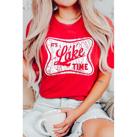 It's Lake Time Graphic T Shirts