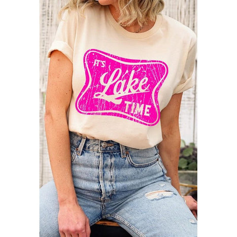 It's Lake Time Graphic T Shirts