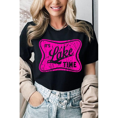 It's Lake Time Graphic T Shirts