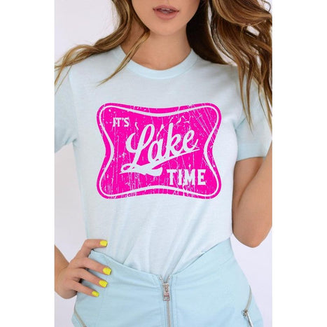 It's Lake Time Graphic T Shirts