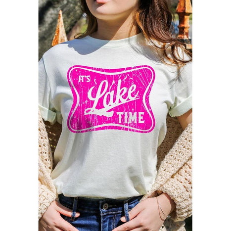 It's Lake Time Graphic T Shirts