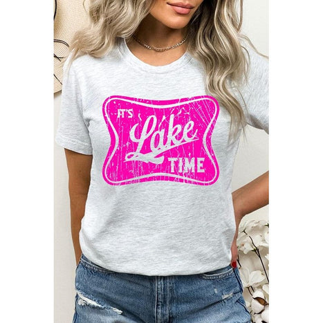 It's Lake Time Graphic T Shirts