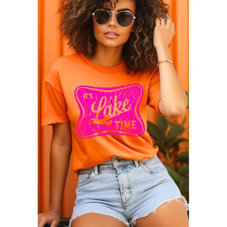 It's Lake Time Graphic T Shirts