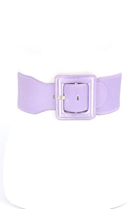 Satin Metallic Elastic Fashion Wide Belt