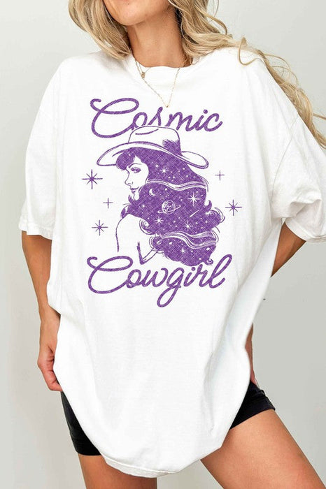 Cosmic Cowgirl Western Country Oversized Tee