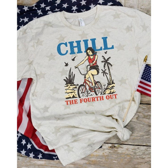 Chill the 4th Out Stars Patriotic Graphic Tee