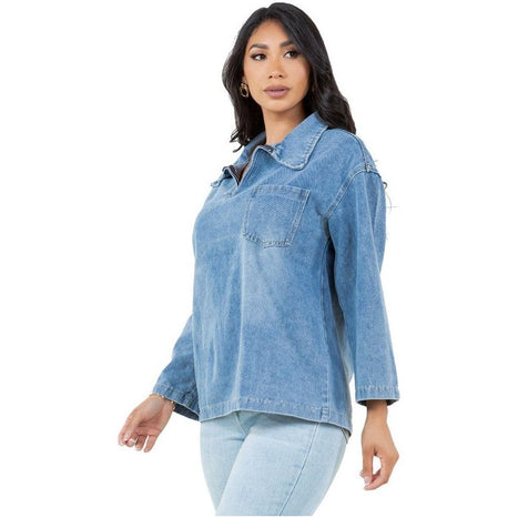 WOMEN FASHION DENIM TOP