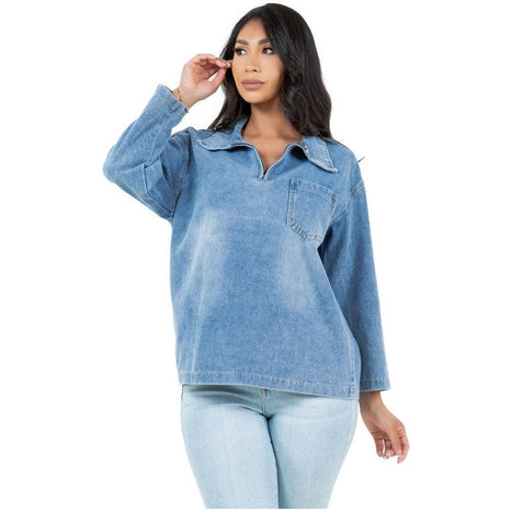 WOMEN FASHION DENIM TOP