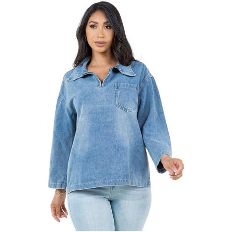 WOMEN FASHION DENIM TOP