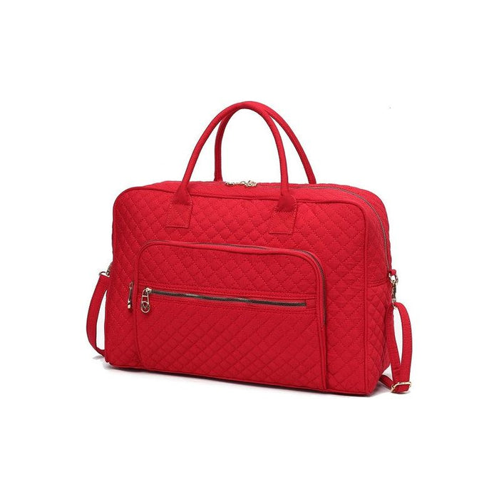 MKF Collection Jayla Solid Quilted Duffle Bag