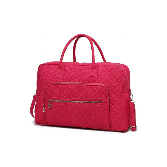 MKF Collection Jayla Solid Quilted Duffle Bag