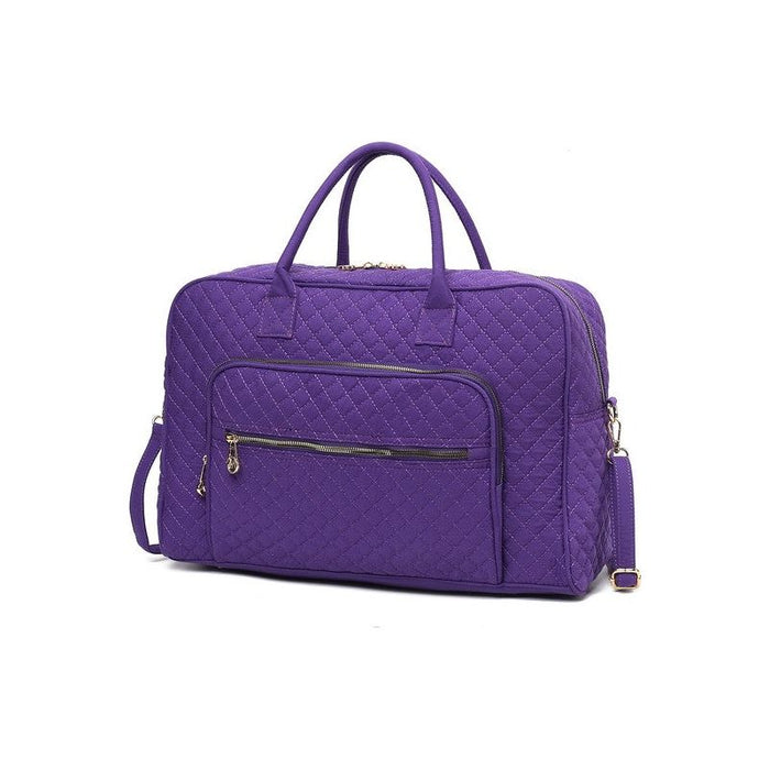 MKF Collection Jayla Solid Quilted Duffle Bag