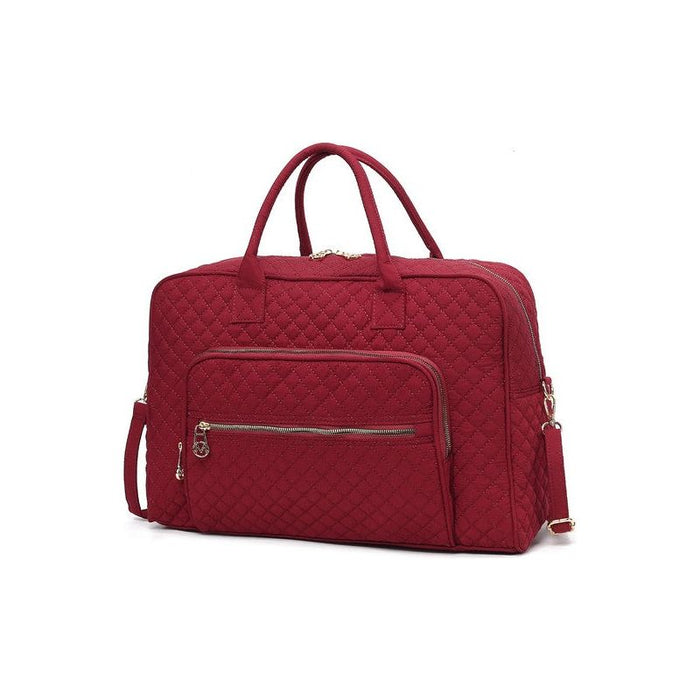 MKF Collection Jayla Solid Quilted Duffle Bag